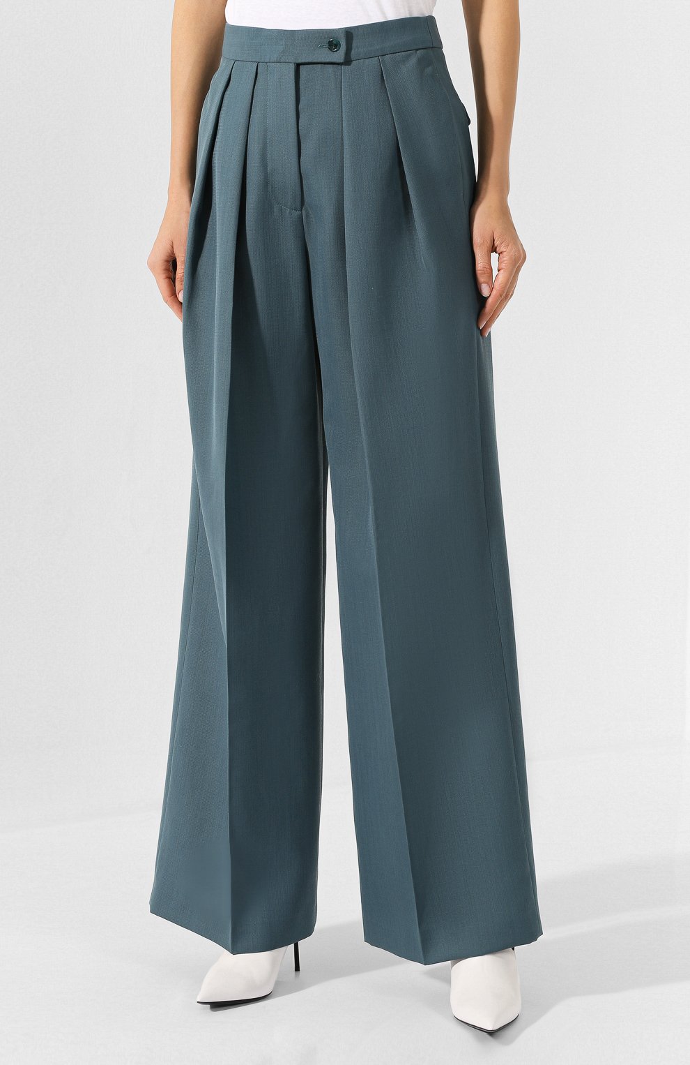 Брюки ACNE STUDIOS голубого цвета по цене 35500 руб., арт. AK0124, фото 3 Брюки ACNE STUDIOS, арт. AK0124, фото 3