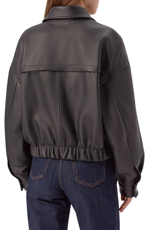 Кожаный бомбер Maslov MZK09 Чёрный  MZK09 Фото 4