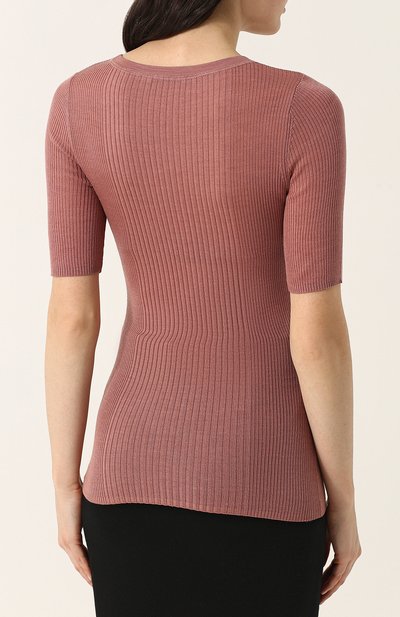 Приталенный шерстяной топ с коротким рукавом ALEXANDERWANG.T, арт. 4K481035M8, фото 4