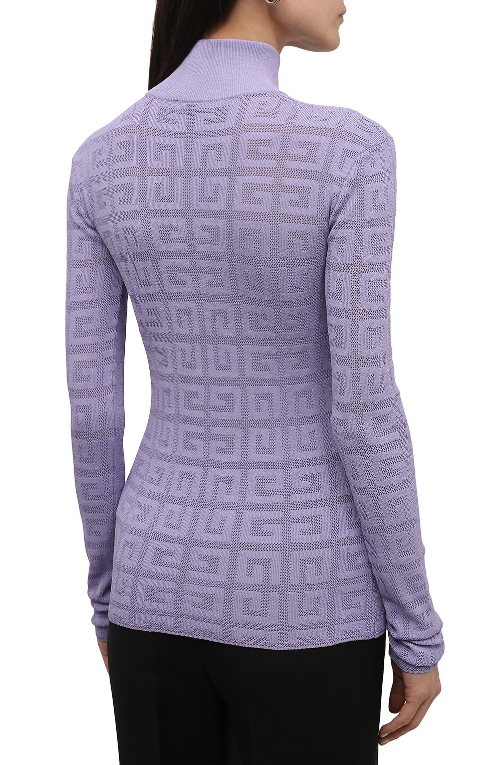 Водолазка из вискозы GIVENCHY сиреневого цвета по цене 94700 руб., арт. BW90DK4ZAQ, фото 4 Водолазка из вискозы GIVENCHY, арт. BW90DK4ZAQ, фото 4