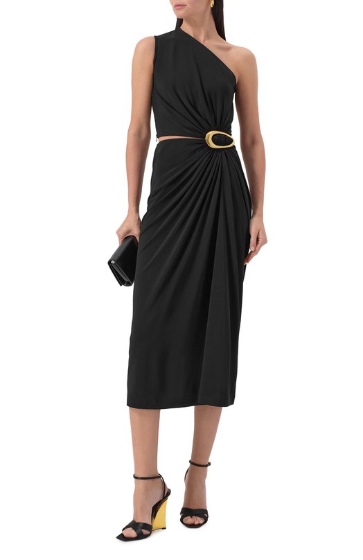 Текстильные босоножки Lydia 100 Saint Laurent 830287/9QNA0 Чёрный  830287/9QNA0 Фото 2