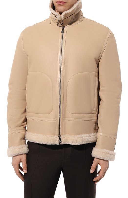 Дубленка из овчины DESA Бежевый, фото 3