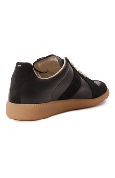 Женские кожаные кеды replica MAISON MARGIELA черного цвета, арт. S58WS0109/P1895 | Фото 5 (Стили: Кэжуэл; Подошва: Платформа; Драгоценные камни: Проставлено; Материал спл�ава: Проставлено; Материал внутренний: Текстиль; Материал внешний: Натуральная кожа; Кросс-КТ: Низкие)