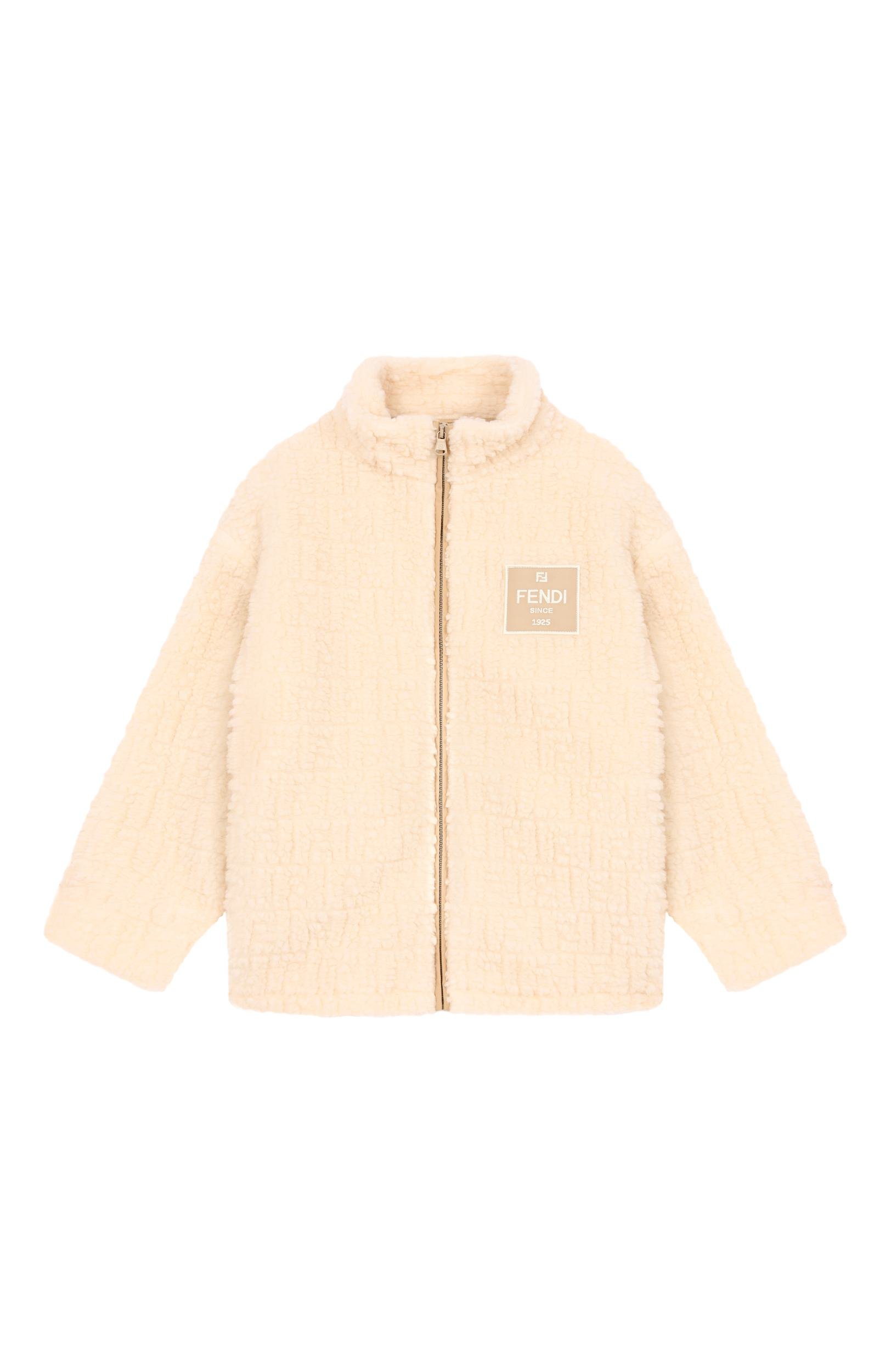 Куртка из экомеха FENDI кремового цвета по цене 111500 руб., арт. JUA284/AY8J/3A-6A, фото 1 Куртка из экомеха FENDI, арт. JUA284/AY8J/3A-6A, фото 1