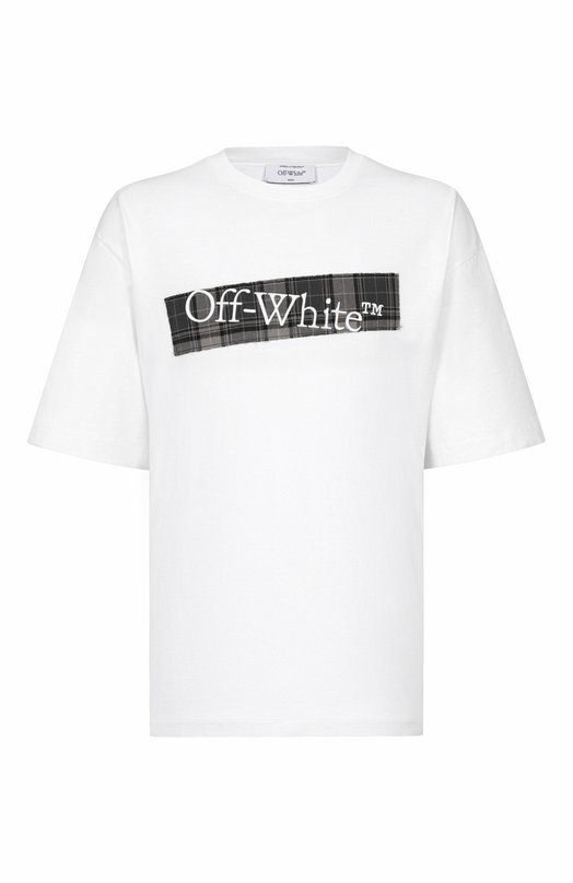 Хлопковая футболка Off-White 0MAA120F25JER00N Белый 0MAA120F25JER00N