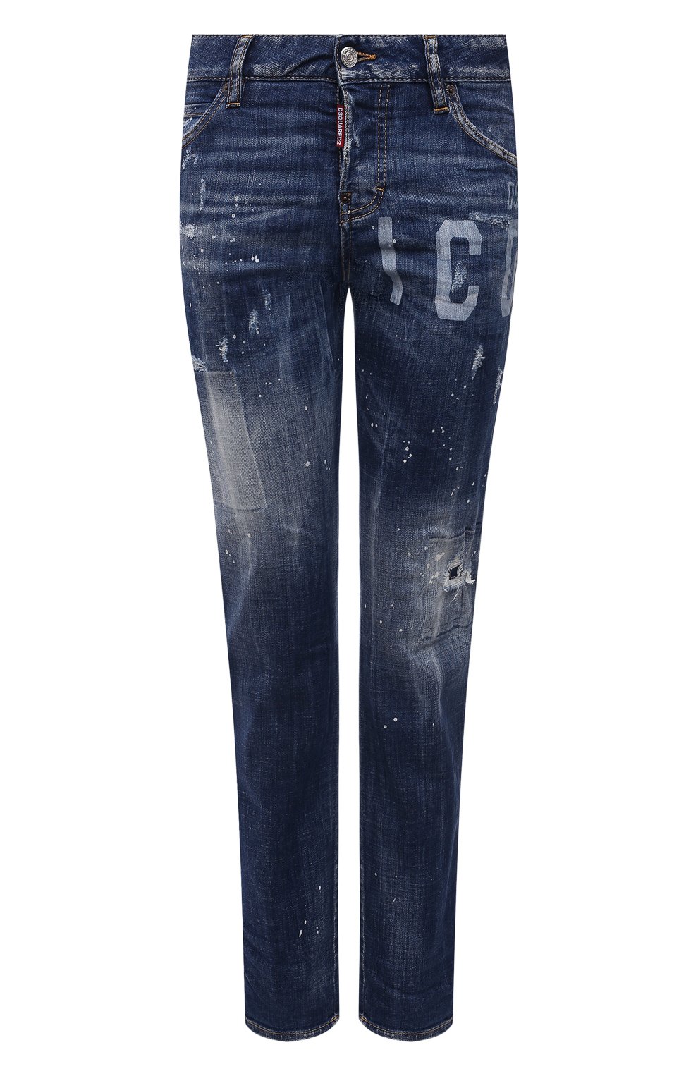 Джинсы DSQUARED2 темно-синего цвета по цене 62150 руб., арт. S80LA0028/S30342, фото 1 Джинсы DSQUARED2, арт. S80LA0028/S30342, фото 1