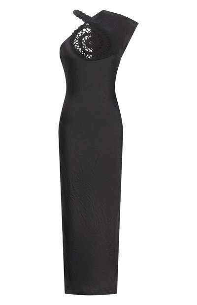 Женское платье YUZEFI, арт. LIRINA-ASSYMETRIC ACETATE CR0CHET DRESS/SATEEN