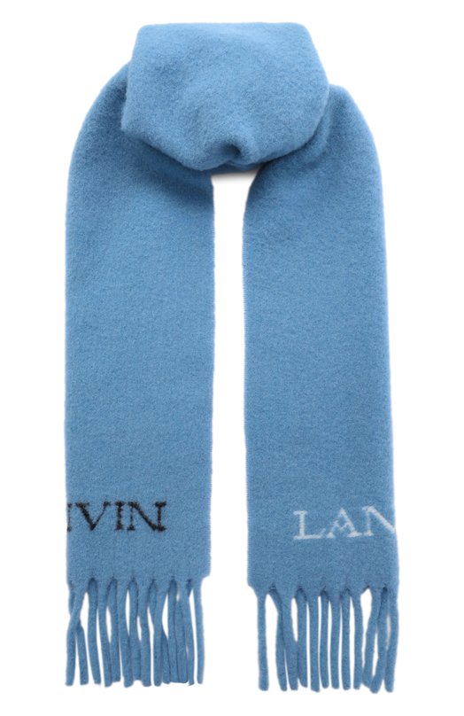 Шерстяной шарф Lanvin 710003814 Голубой 710003814
