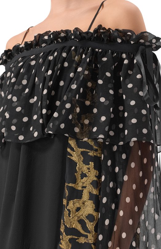 Шелковое платье Nina Ricci 26PCR0069/SE1409 Чёрный  26PCR0069/SE1409 Фото 4