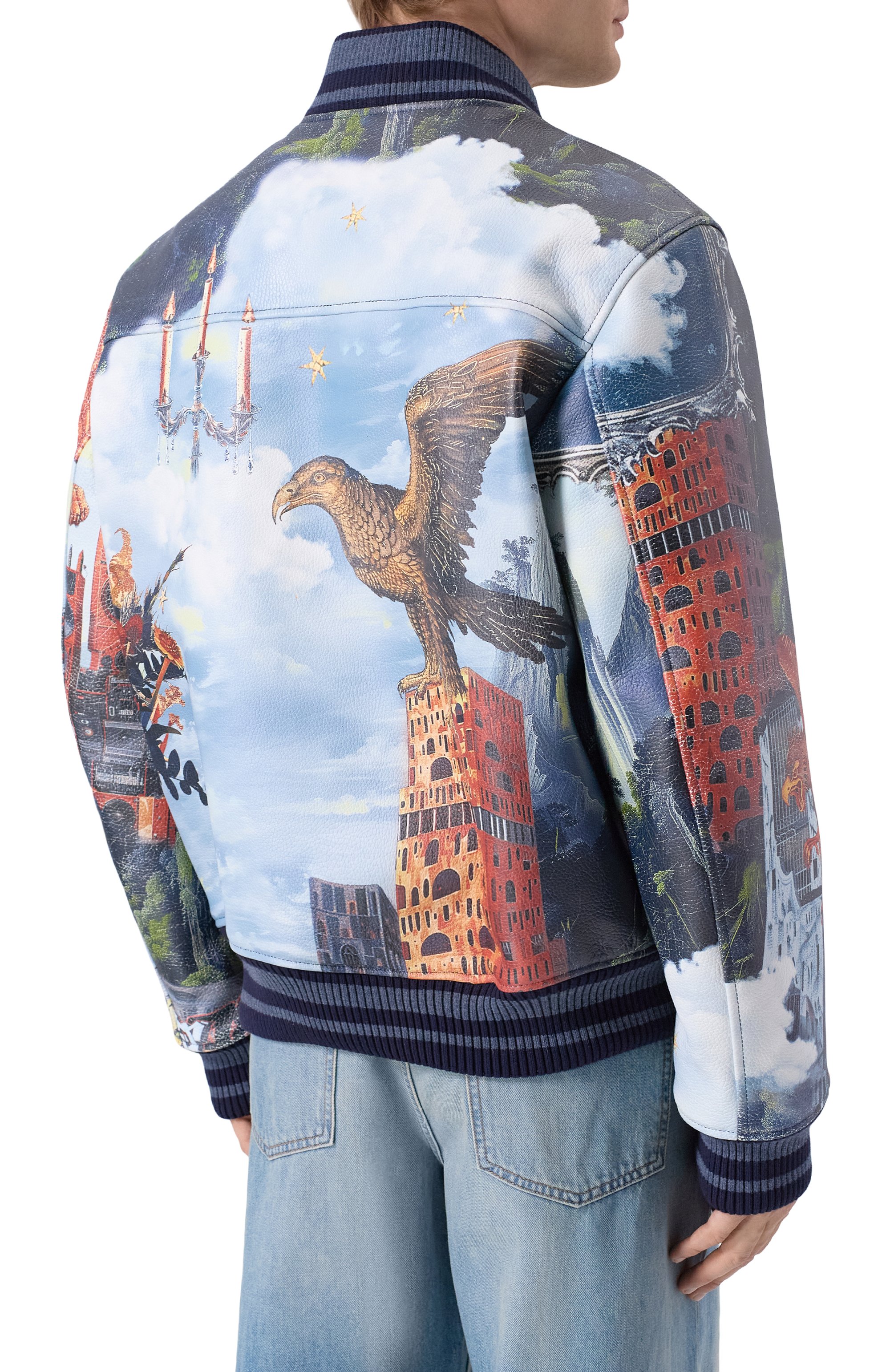 Кожаный бомбер OFF-WHITE, арт. 0MJA13JF25LEA003, фото 4