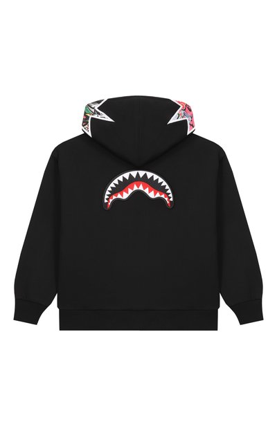 Хлопковая толстовка SPRAYGROUND, арт. SPY1533G/GRAFFITI BITE 0VER FULL-ZIP