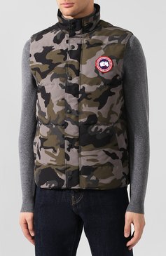 Мужской пуховый жилет freestyle crew CANADA GOOSE серого цвета, арт. 4151MP | Фото 3 (Кросс-КТ: Куртка; Материал внутренний: Не назначено; Мужское Кросс-КТ: жилеты-объемные, Верхняя одежда; Материал внешний: Синтетический материал; Материал сплава: Проставлено; Стили: Милитари; Материал подклада: Синтетический материал; Драгоценные камни: Проставлено; Длина (верхняя одежда): Короткие; Материал утеплителя: Пух и перо; Статус проверки: Проверена категория)