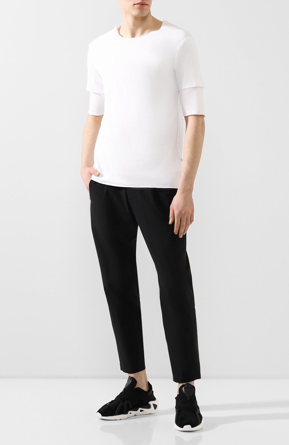 Брюки KAZUYUKI KUMAGAI черного цвета по цене 49550 руб., арт. AP01-213, фото 2 Брюки KAZUYUKI KUMAGAI, арт. AP01-213, фото 2