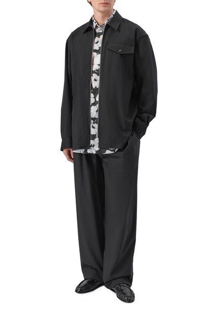 Хлопковая рубашка DRIES VAN NOTEN черно-белого цвета по цене 99500 руб., арт. 020700/3069, фото 2 Хлопковая рубашка DRIES VAN NOTEN, арт. 020700/3069, фото 2