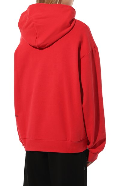 Хлопковое худи PANGAIA красного цвета по цене 20750 руб., арт. ORGANIC COTTON HOODIE, фото 4 Хлопковое худи PANGAIA, арт. ORGANIC COTTON HOODIE, фото 4