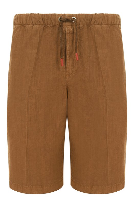 Льняные шорты Kiton UPKN024K0371102 Коричневый UPKN024K0371102