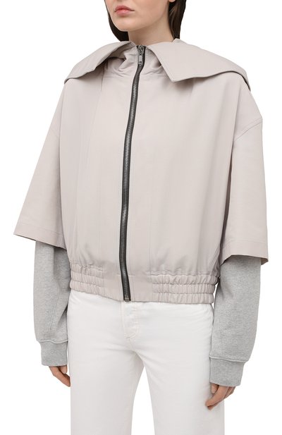 Куртка RICK OWENS светло-серого цвета по цене 112500 руб., арт. RP21S3736/TS, фото 3 Куртка RICK OWENS, арт. RP21S3736/TS, фото 3