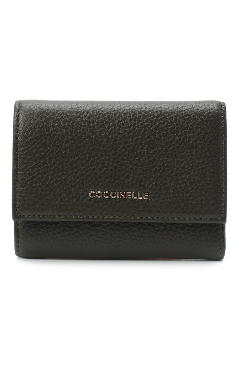 Женские кожаный кошелек COCCINELLE зеленого цвета, арт. E2 GW5 11 10 01 | Фото 1 (Кросс-КТ: другое; Материал: Натуральная кожа; Нос: Не проставлено)