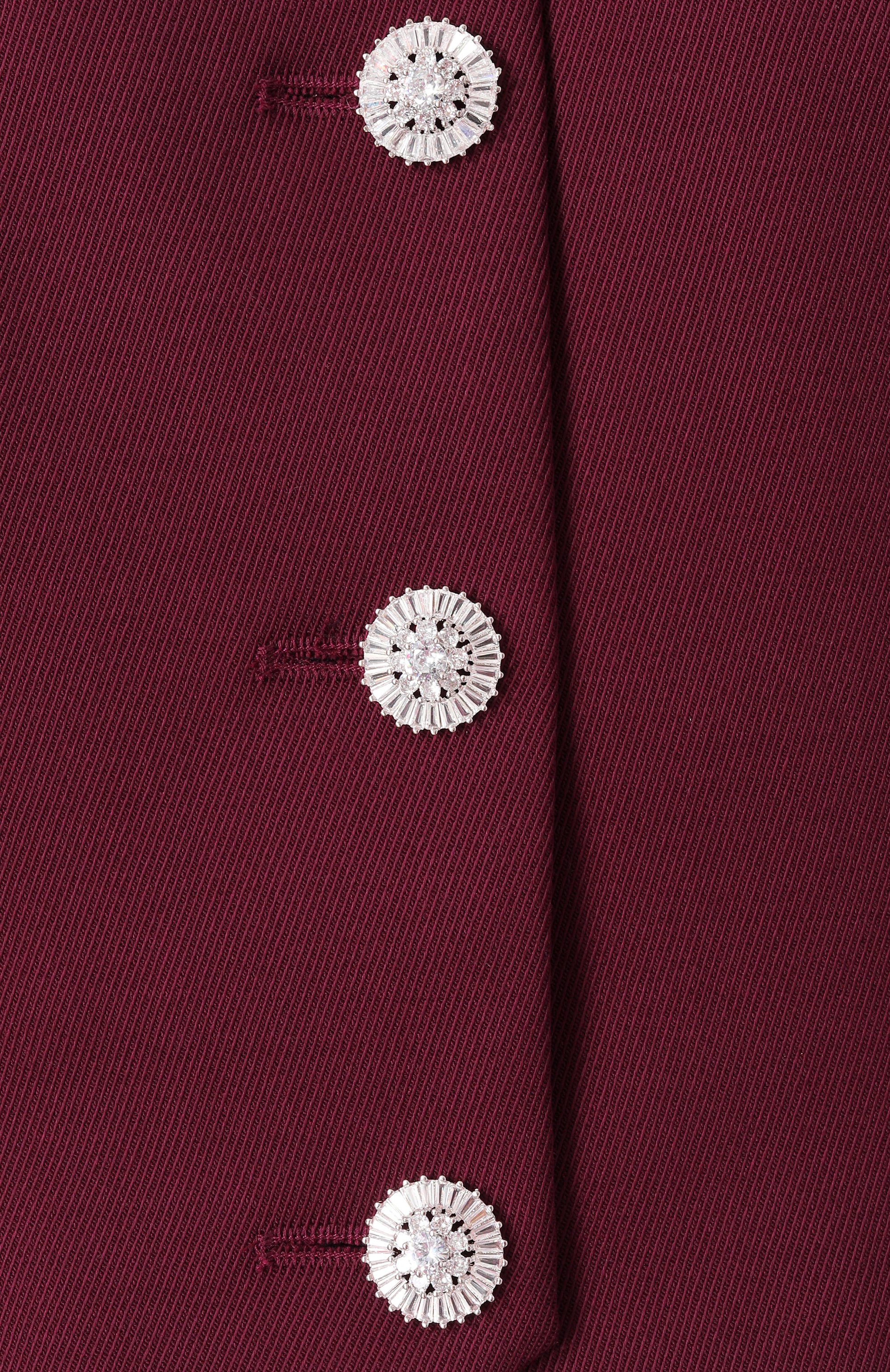 Шерстяной жакет ULYANA SERGEENKO бордового цвета по цене 265000 руб., арт. GCC005FW24RESORT 2070Т24, фото 6 Шерстяной жакет ULYANA SERGEENKO, арт. GCC005FW24RESORT 2070Т24, фото 6