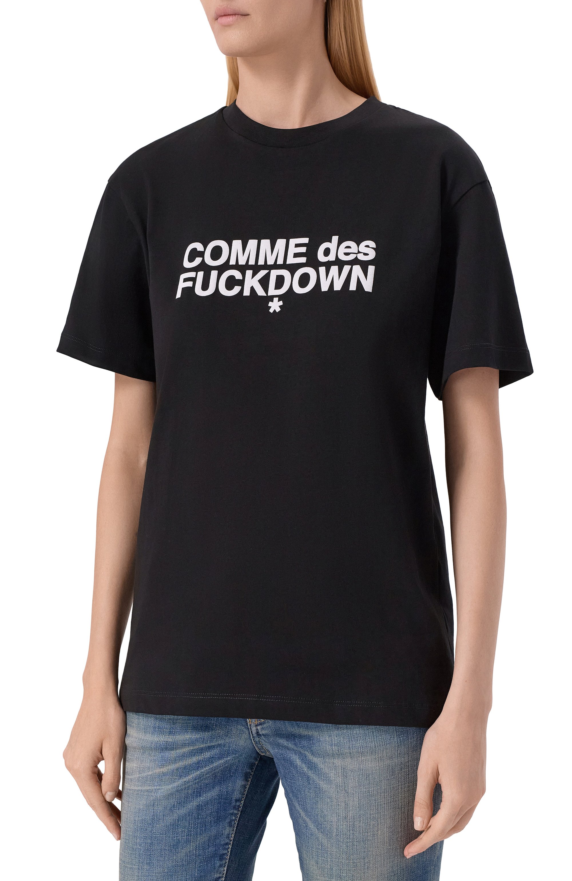 Хлопковая футболка COMME DES FUCKDOWN черного цвета по цене 5525 руб., арт. CFABW01356, фото 3 Хлопковая футболка COMME DES FUCKDOWN, арт. CFABW01356, фото 3