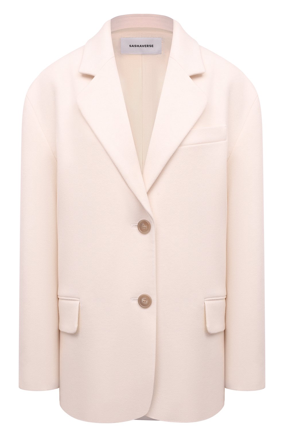 Шерстяное полупальто SASHAVERSE молочного цвета по цене 194400 руб., арт. CT013/CLM/1408.101/W25, фото 1 Шерстяное полупальто SASHAVERSE, арт. CT013/CLM/1408.101/W25, фото 1