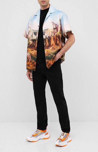 Хлопковая рубашка PALM ANGELS, арт. PMGA075E20FAB0024010, фото 2