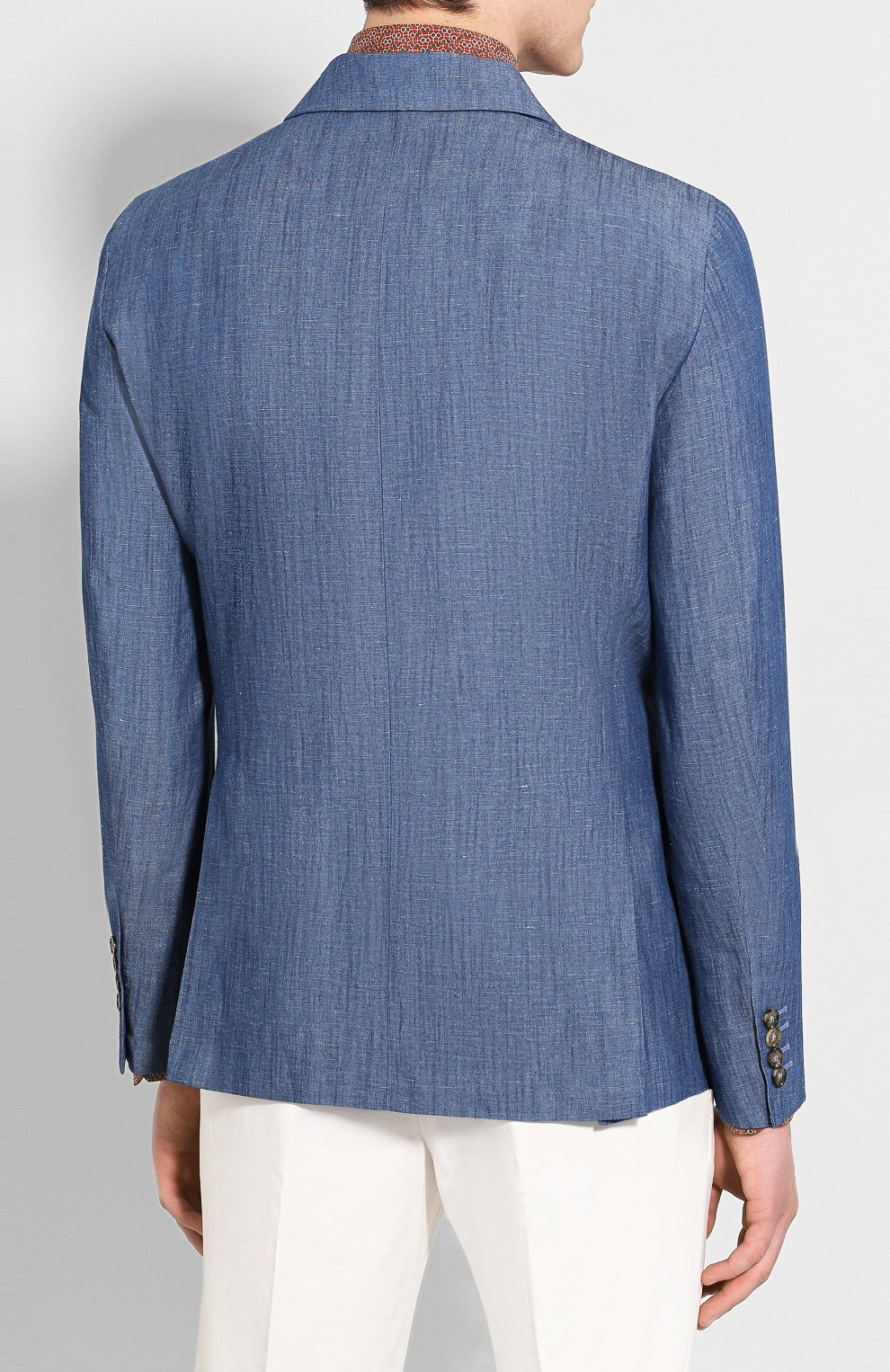Пиджак из смеси хлопка и льна LORO PIANA синего цвета по цене 179500 руб., арт. FAL0961, фото 4 Пиджак из смеси хлопка и льна LORO PIANA, арт. FAL0961, фото 4