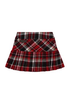 Детская хлопковая юбка DSQUARED2 красного цвета, арт. DQ1936/D0A5G | Фото 1 (Случай: Повседневный; Материал сплава: Проставлено; Нос: Не проставлено; Материал внешний: Хлопок)