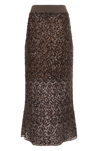 Юбка с отделкой пайетками BRUNELLO CUCINELLI, арт. MRTR20989, фото 1