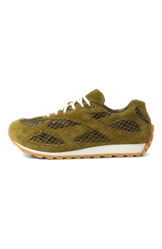 Замшевые кроссовки Orbit Bottega Veneta 797306 V4JE1 Хаки  797306 V4JE1 Фото 4
