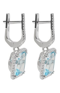 Женские серьги-багеты с голубыми топазами SECRETS JEWELRY светло-голубого цвета, арт. СБГТС0359 | Фото 3 (Региональные ограничения белый список (Axapta Mercury): Не проставлено; Нос: Не проставлено; Материал: Камень, Серебро)