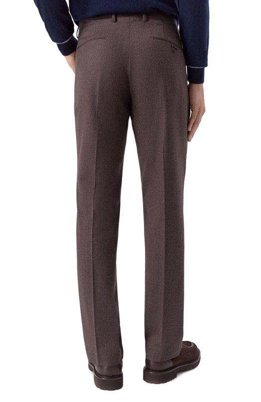 Шерстяные брюки Andrea Campagna SC/1 ALC/FA1386X Коричневый  SC/1 ALC/FA1386X Фото 4