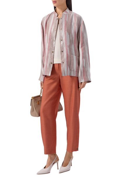 Куртка изо льна и вискозы GIORGIO ARMANI, арт. GW002776/TE20118, фото 2