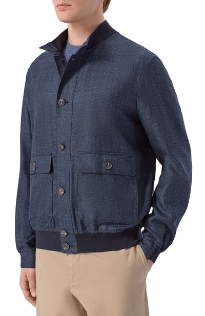 Бомбер из шерсти и шелка ANDREA CAMPAGNA, арт. 832248/AC/0025003, фото 3