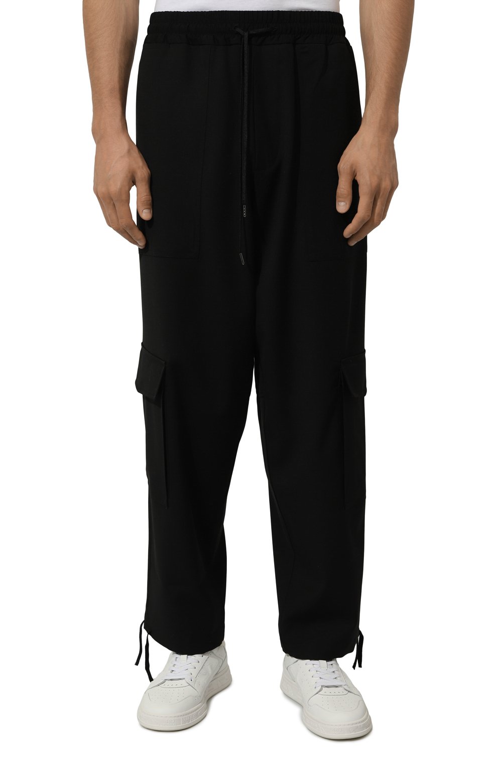 Шерстяные брюки-карго ISABEL BENENATO черного цвета по цене 87550 руб., арт. UW34F24, фото 3 Шерстяные брюки-карго ISABEL BENENATO, арт. UW34F24, фото 3