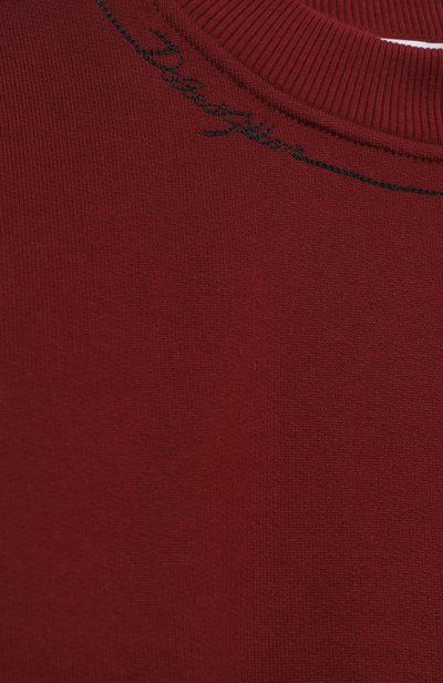 Хлопковый свитшот DOLCE & GABBANA бордового цвета по цене 35700 руб., арт. L4JWKD/G7QK0, фото 3 Хлопковый свитшот DOLCE & GABBANA, арт. L4JWKD/G7QK0, фото 3