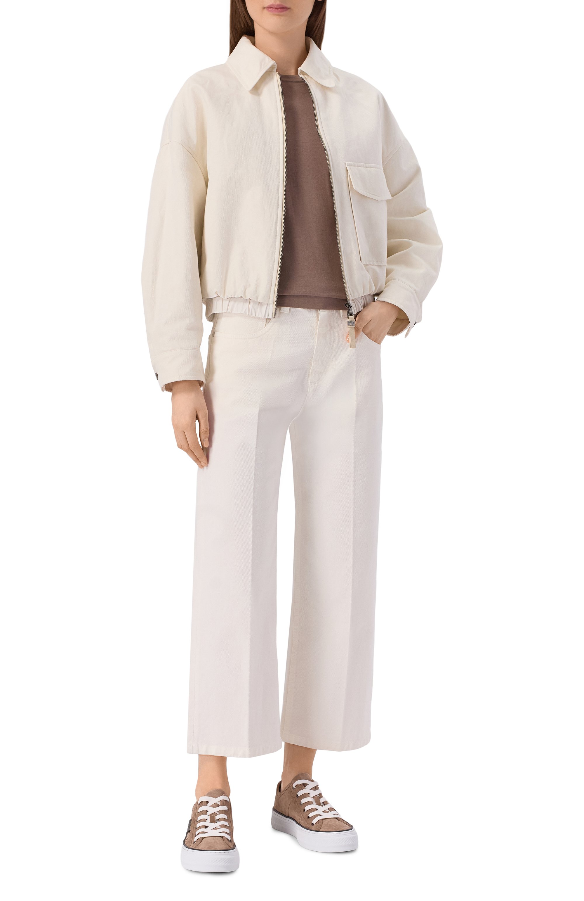 Куртка из хлопка и льна BRUNELLO CUCINELLI, арт. ML1187662, фото 2