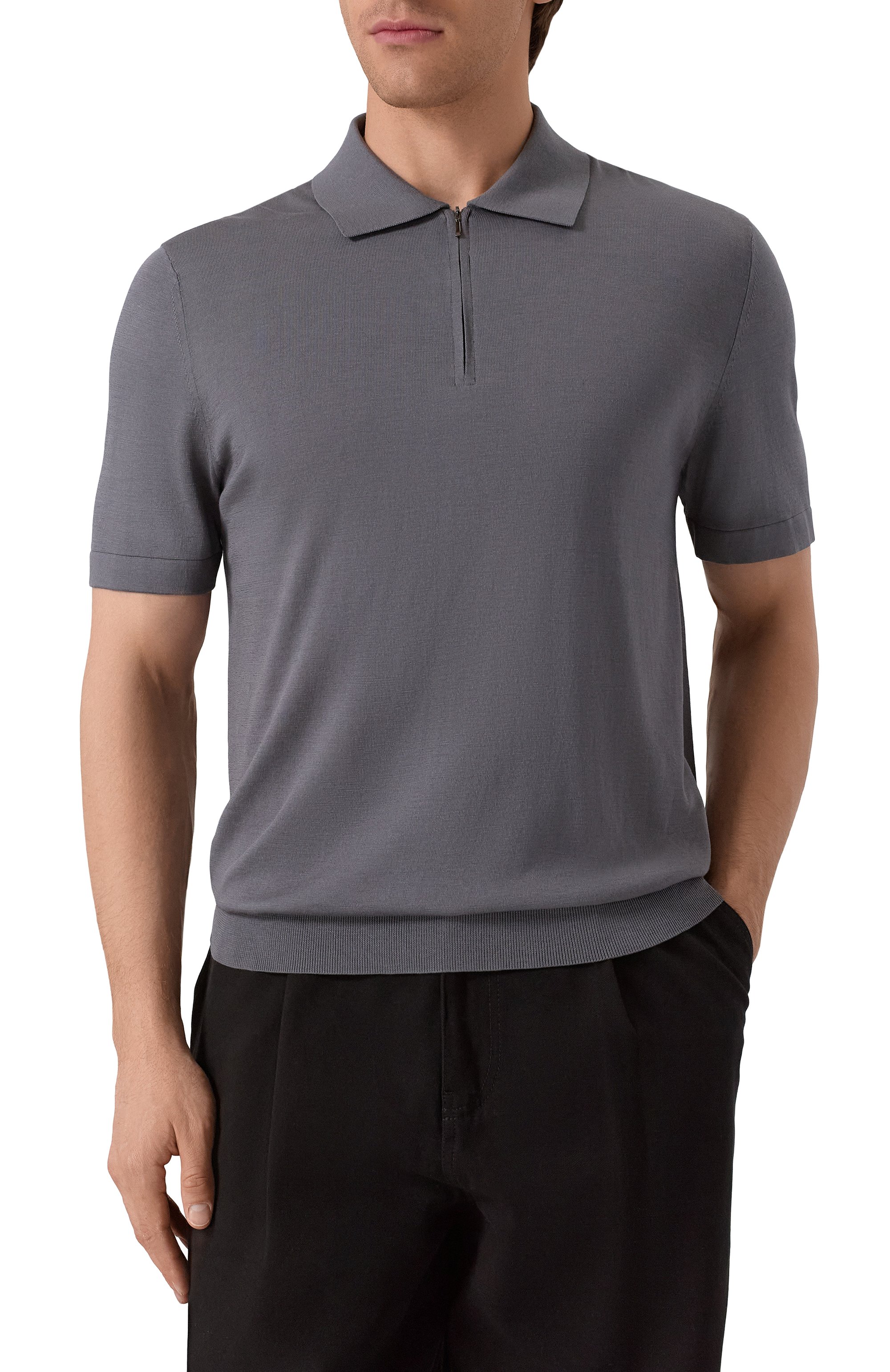 Поло из шелка и хлопка 12 STOREEZ, арт. 131229, фото 3