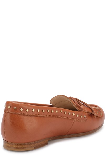 Кожаные мокасины с заклепками CHLOÉ коричневого цвета по цене 22950 руб., арт. C19082, фото 3 Кожаные мокасины с заклепками CHLOÉ, арт. C19082, фото 3