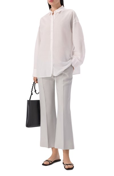 Рубашка из хлопка и шелка 12 STOREEZ белого цвета по цене 17000 руб., арт. 137455, фото 2 Рубашка из хлопка и шелка 12 STOREEZ, арт. 137455, фото 2