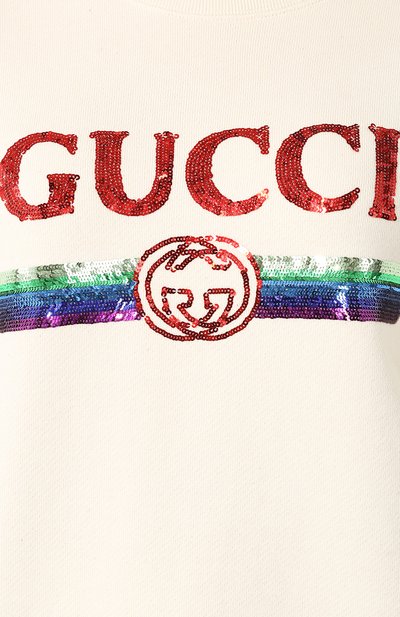 Хлопковый пуловер GUCCI, арт. 469250/XJASD, фото 5
