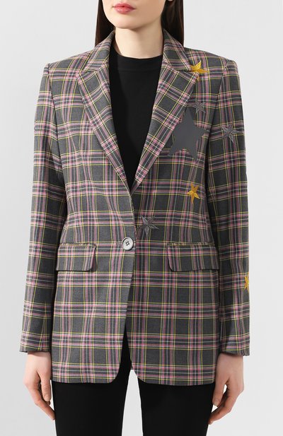 Жакет из вискозы SEVEN LAB розового цвета по цене 21000 руб., арт. J2 20-LS02 pink/charcoal, фото 3 Жакет из вискозы SEVEN LAB, арт. J2 20-LS02 pink/charcoal, фото 3