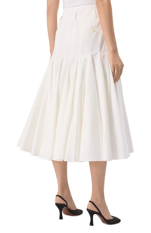 Хлопковая юбка Jacquemus 25E251SK076/1520 Белый  25E251SK076/1520 Фото 4