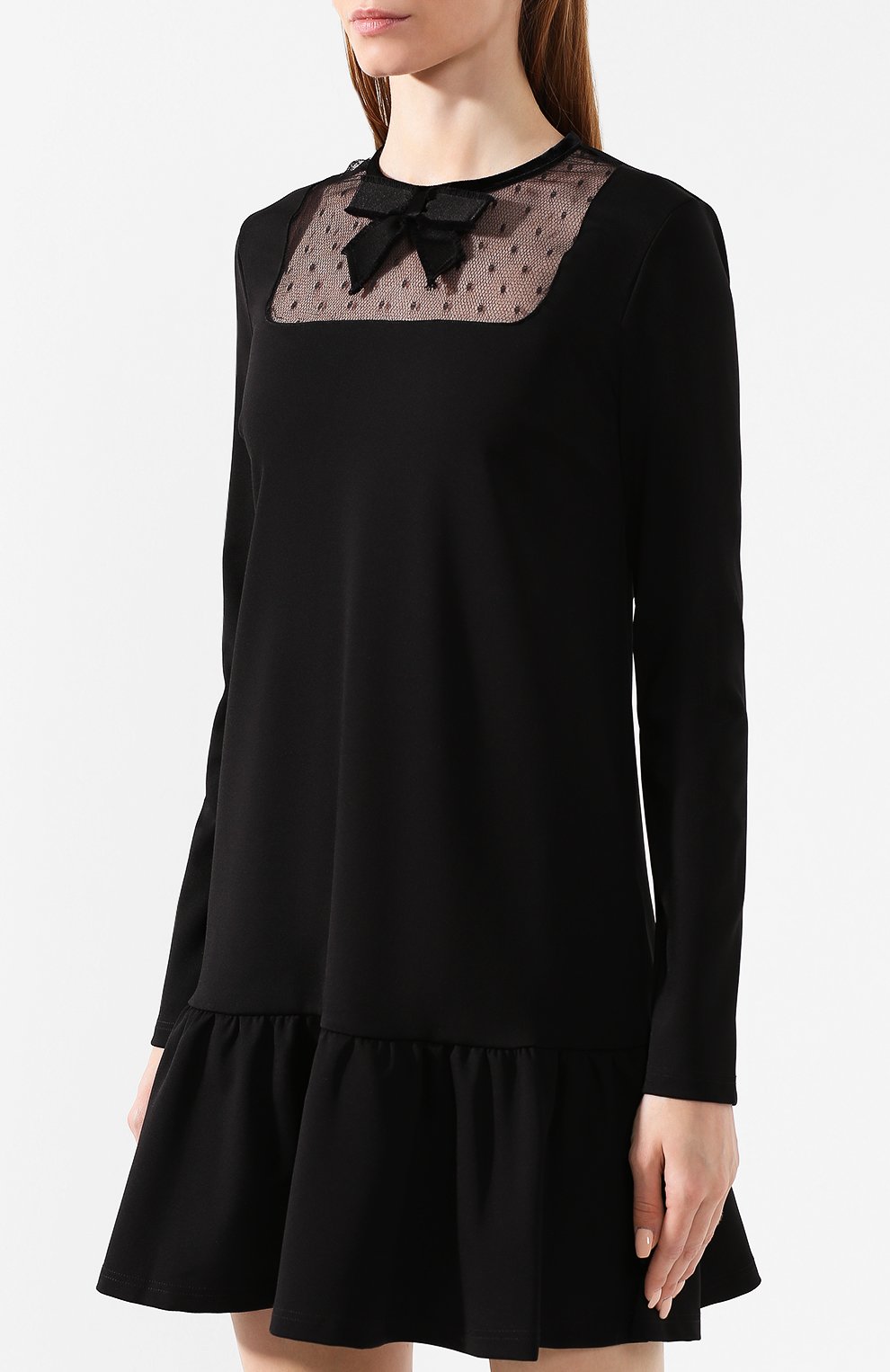 Платье REDVALENTINO черного цвета по цене 58500 руб., арт. SR0MJ03C/4Q9, фото 3 Платье REDVALENTINO, арт. SR0MJ03C/4Q9, фото 3