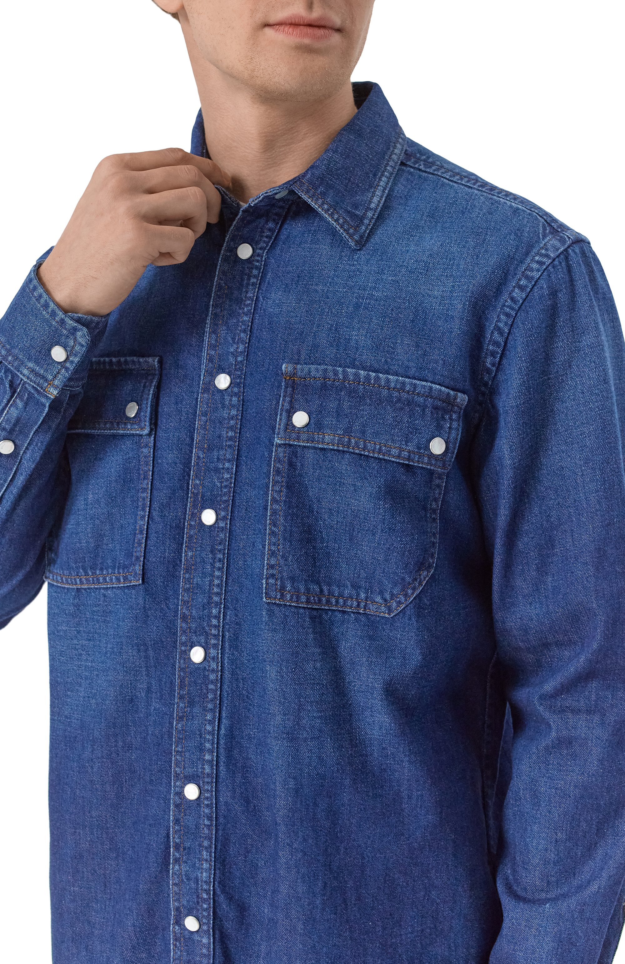 Джинсовая рубашка ZILLI, арт. JPS002M010010001S, фото 5