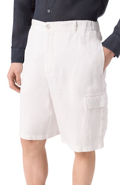 Льняные шорты 120% LINO, арт. 33ALIM29D4/0476/000, фото 3