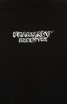 Мужская хлопковая футболка PHARMACY INDUSTRY черного цвета, арт. PHABM00038 | Фото 5 (Рукава: Короткие; Длина (для топов): Стандартные; Стили: Гранж; Принт: С принтом; Материал сплава: Проставлено; Материал внешний: Хлопок; Драгоценные камни: Проставлено)