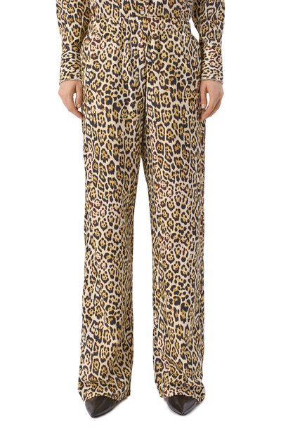 Хлопковые брюки ACADEMIA леопардового цвета по цене 29950 руб., арт. LUNA/75DM6, фото 3 Хлопковые брюки ACADEMIA, арт. LUNA/75DM6, фото 3