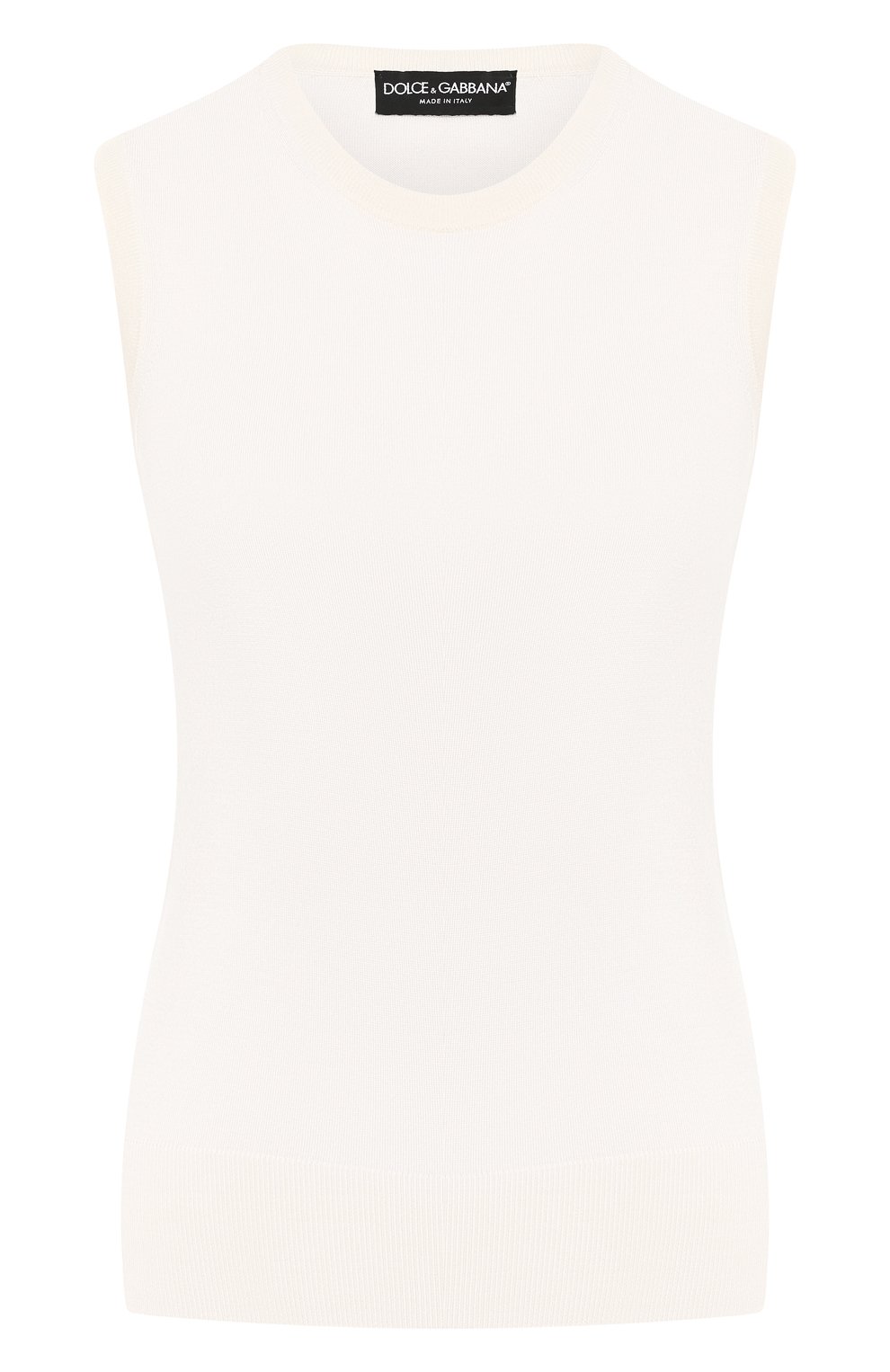 Шелковый топ DOLCE & GABBANA белого цвета по цене 54250 руб., арт. FX452T/JASGZ, фото 1 Шелковый топ DOLCE & GABBANA, арт. FX452T/JASGZ, фото 1