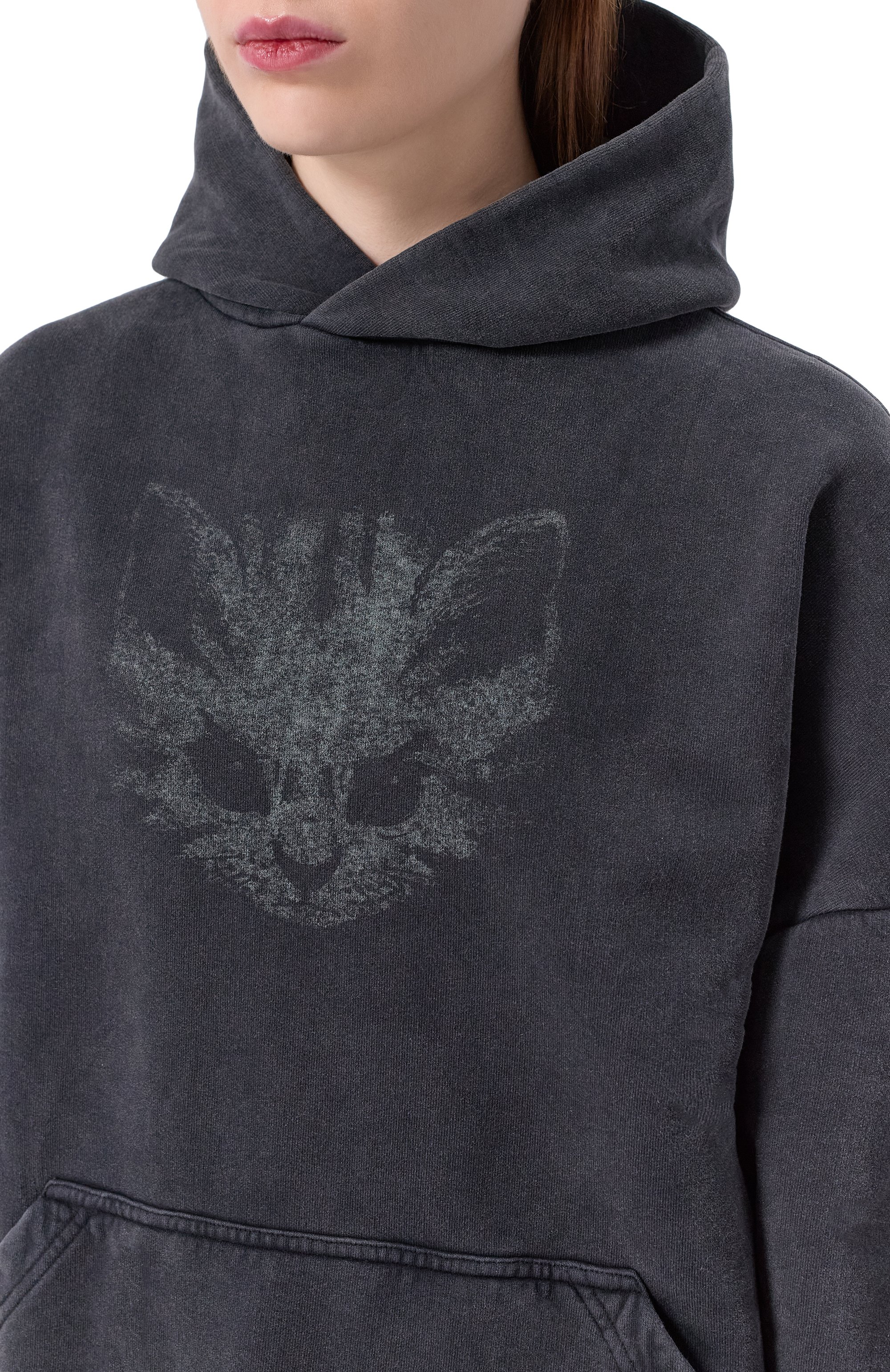 Хлопковое худи BALENCIAGA темно-серого цвета по цене 166500 руб., арт. 851208/TTVC5, фото 5 Хлопковое худи BALENCIAGA, арт. 851208/TTVC5, фото 5